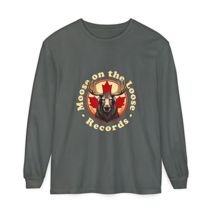 Moose on the Loose Records Longsleeve – Relaxed Fit, Moose‑Powered Canadian Beat