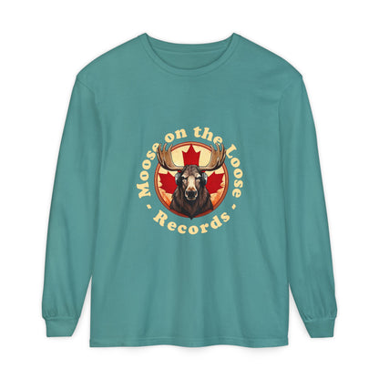 Moose on the Loose Records Longsleeve – Relaxed Fit, Moose‑Powered Canadian Beat