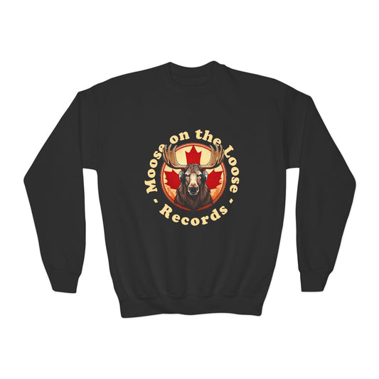 Moose on the Loose Records Kids Sweatshirt – Soft, Warm & Full of Moose Music Spirit
