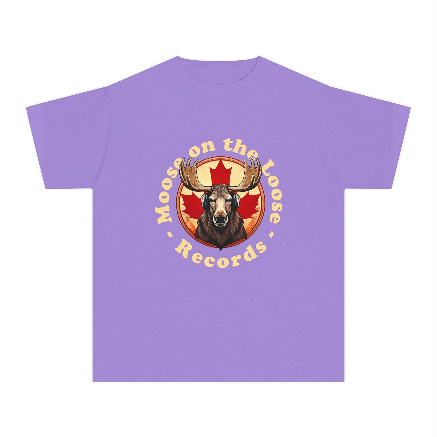 Moose on the Loose Records Premium-T-Shirt für Kinder – Große Elchenergie, stolzer kanadischer Sound