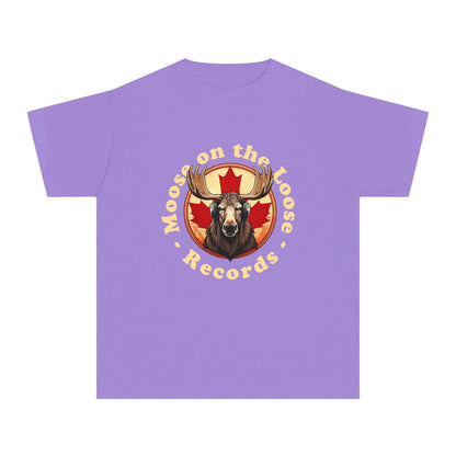 Moose on the Loose Records Premium-T-Shirt für Kinder – Große Elchenergie, stolzer kanadischer Sound