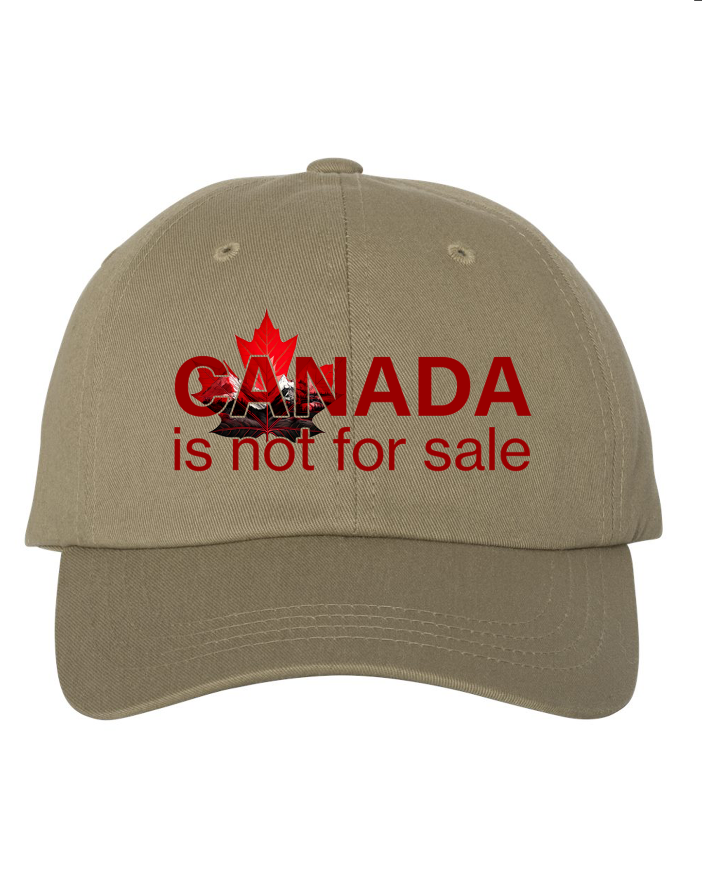 Canada Is Not For Sale Dad Cap – Clean Look, Sovereign Message