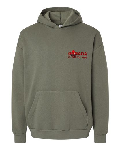 Le Canada n'est pas à vendre - Sweat à capuche minimaliste - Petits caractères, grands caractères