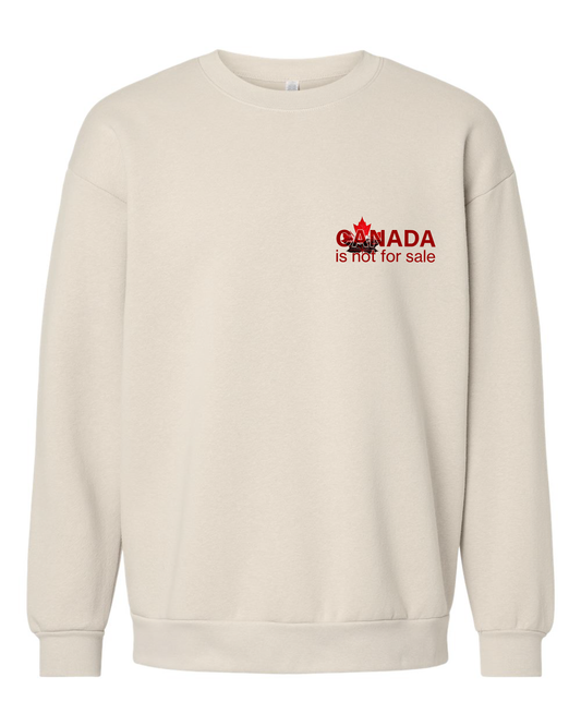 Canada Is Not For Sale Minimal Crewneck – Subtle Power, Deep Canadian Roots