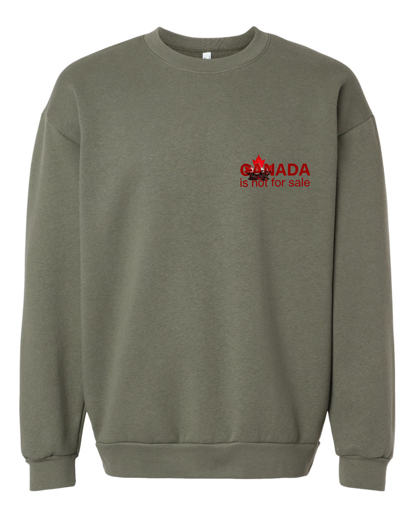 Le pull ras du cou minimaliste « Canada Is Not For Sale » – Une force discrète, de profondes racines canadiennes