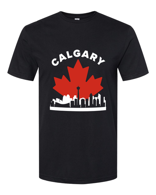 MapleLine Calgary Softstyle Tee – Everyday Comfort with City Pride