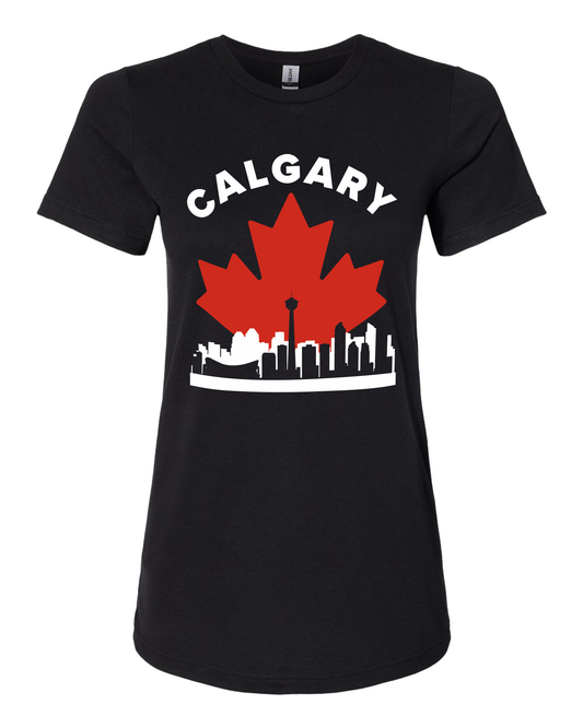 MapleLine Calgary Women’s Premium Softstyle Tee – Effortless Comfort, City Confidence