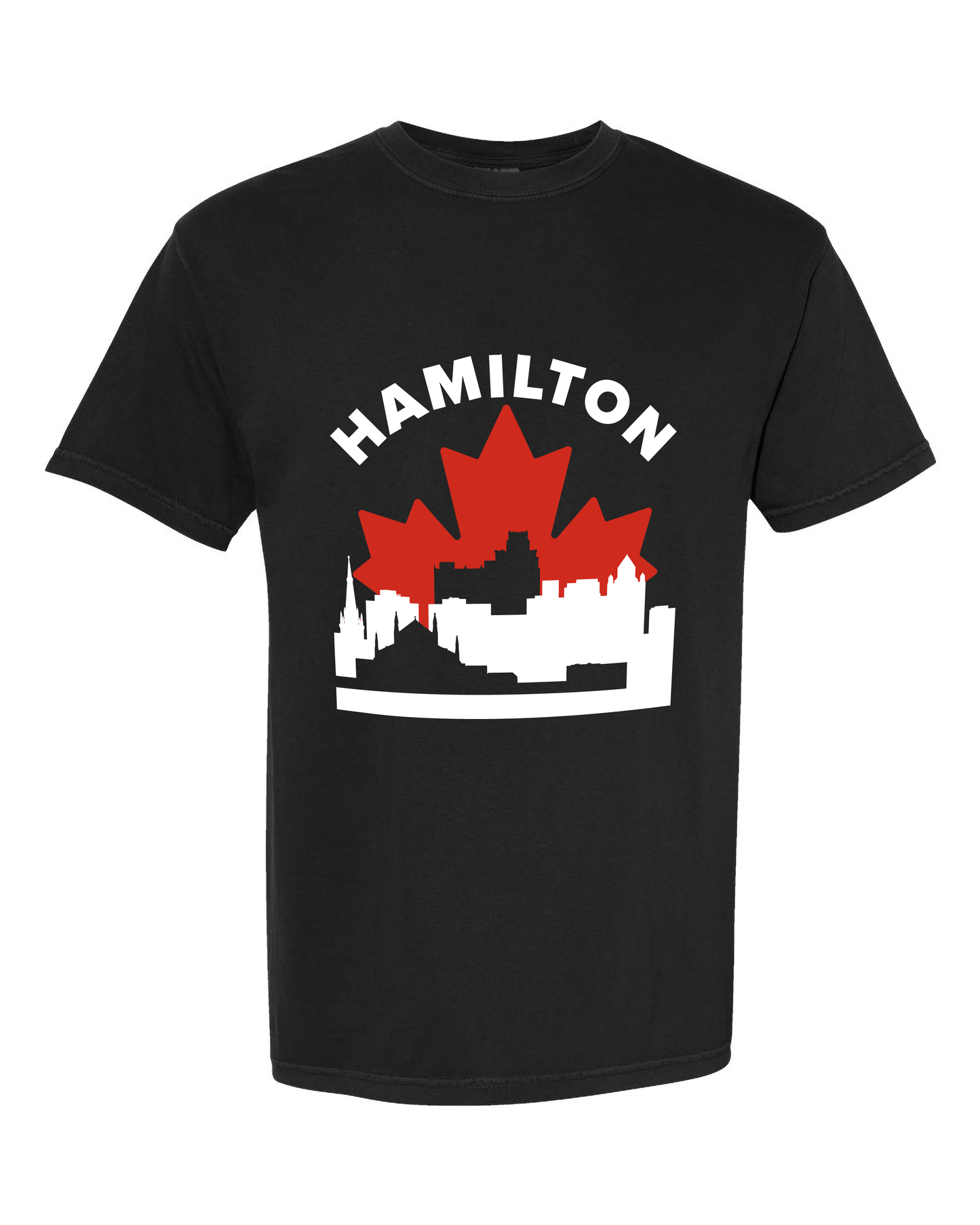 MapleLine Hamilton Garment‑Dyed Premium Tee – Soft Texture, Steel‑City Identity