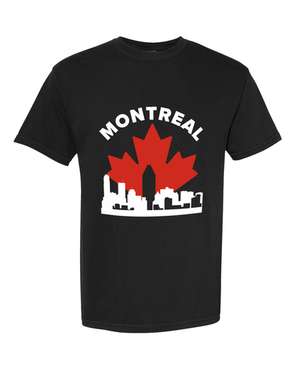 MapleLine Montreal Garment‑Dyed Premium Tee – Soft Texture, Proudly Bilingual Identity