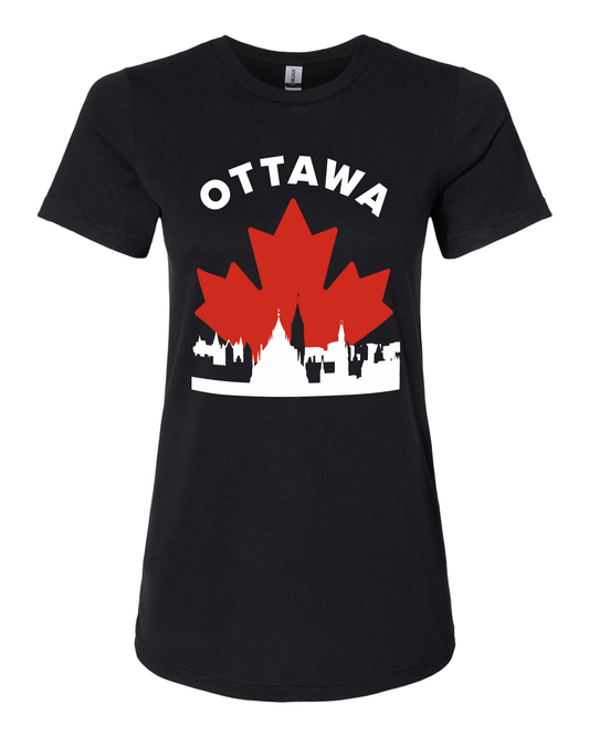 MapleLine Ottawa Women’s Premium Tee – Effortless Style with Capital Elegance