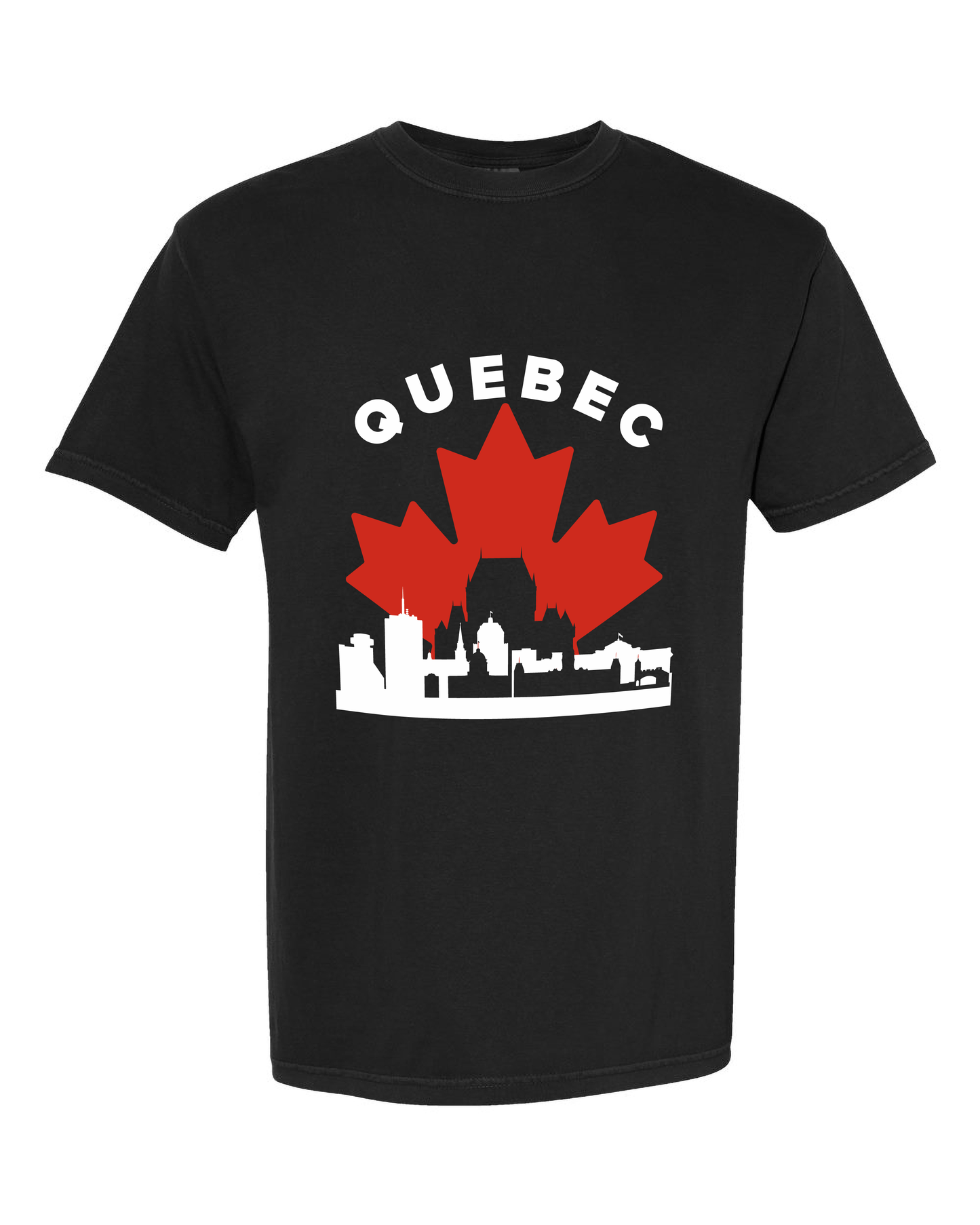 MapleLine Québec Garment‑Dyed Premium Tee – Soft Texture, Proud Cultural Identity