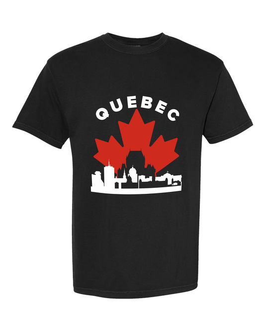 MapleLine Québec Garment‑Dyed Premium Tee – Soft Texture, Proud Cultural Identity