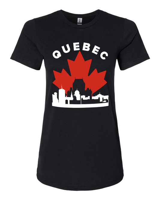 MapleLine Québec Women’s Premium Tee – Effortless Style with Québec Elegance