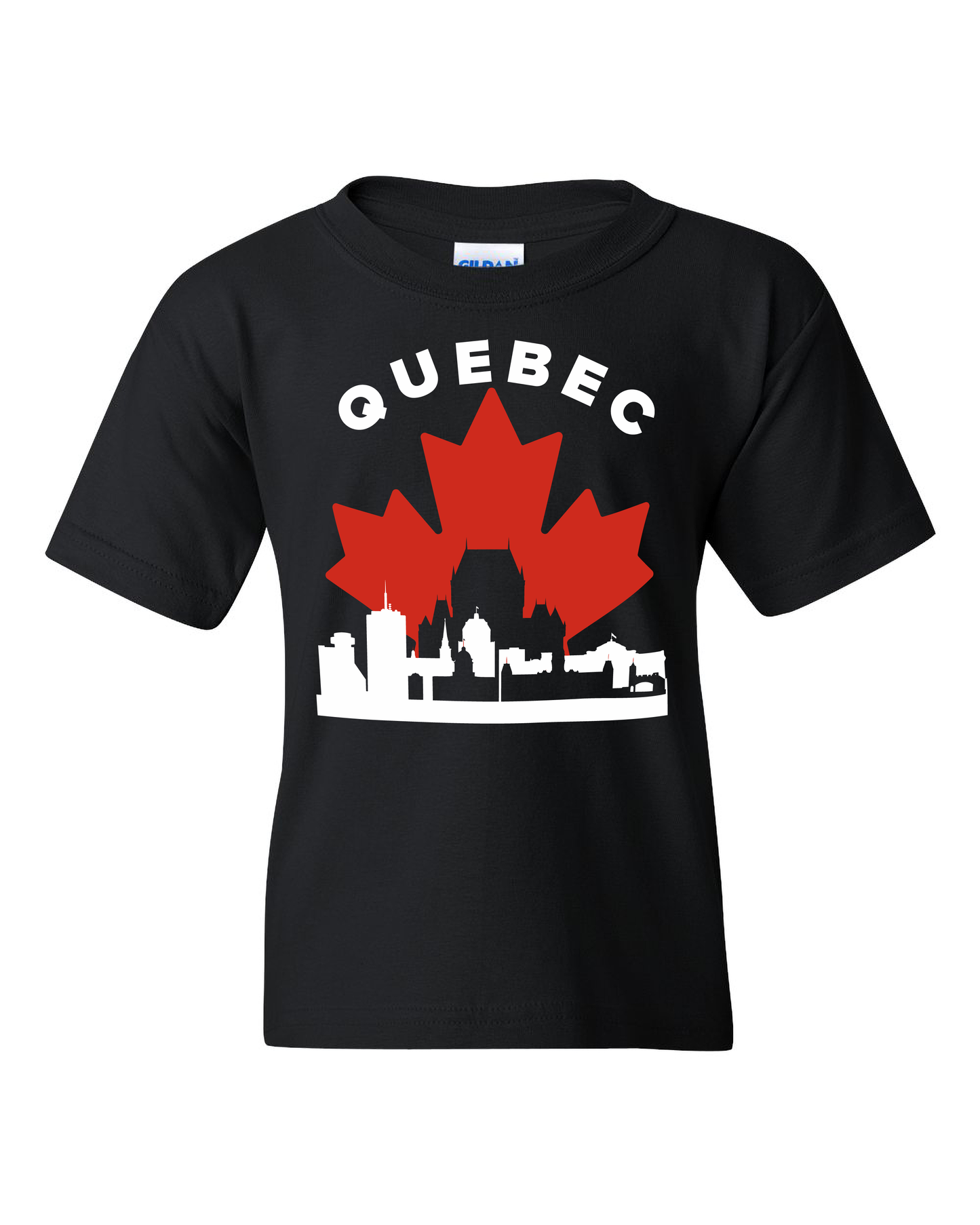 MapleLine Québec Kids Heavy Cotton Tee – Strong Fabric for Little Francophone Hearts