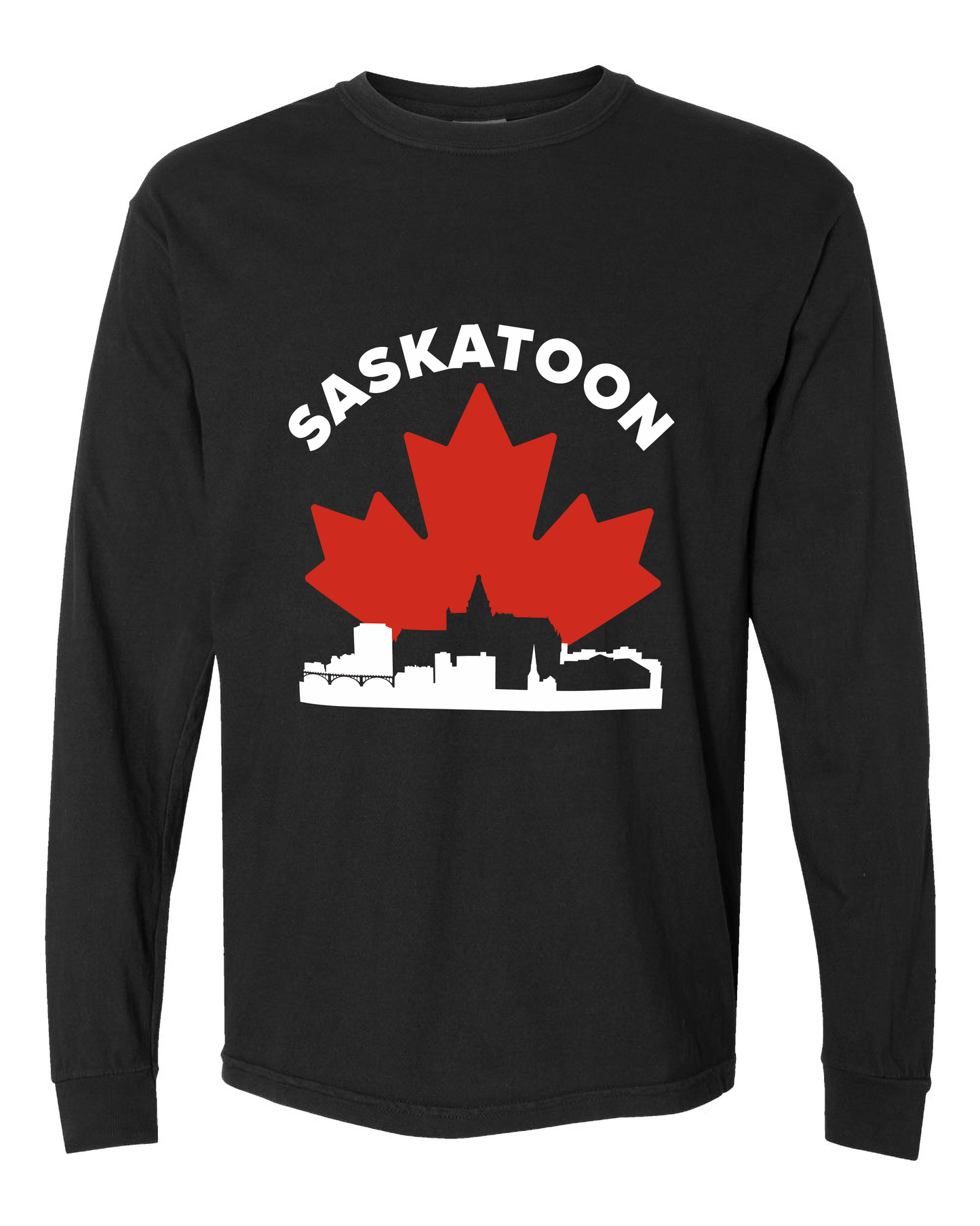 MapleLine Saskatoon Heavyweight Longsleeve – Relaxed Comfort, Prairie Horizon Energy