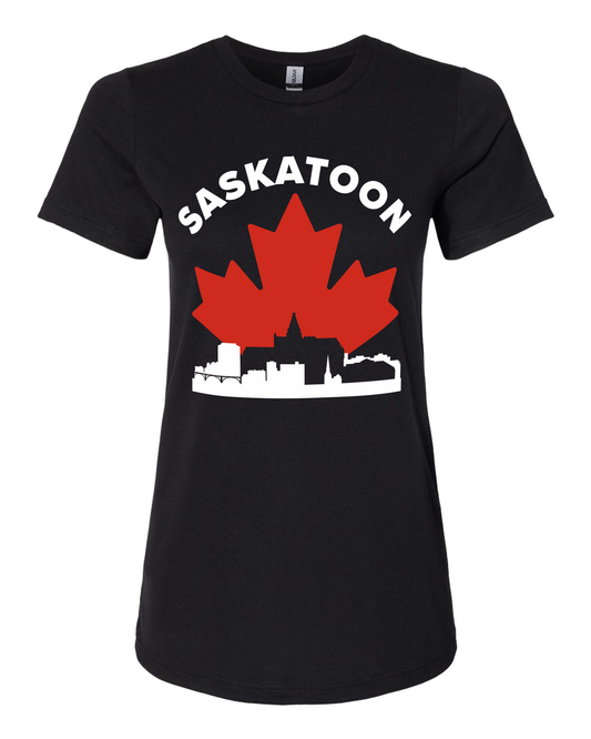 MapleLine Saskatoon Women’s Tee – Effortless Style with Prairie Charm