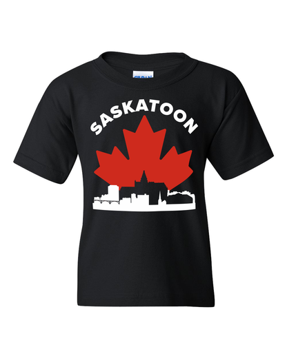 MapleLine Saskatoon Kids Heavy Cotton Tee – Strong Fabric for Little Prairie Hearts
