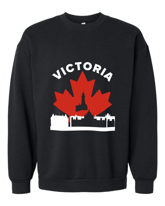 MapleLine Victoria Premium Fleece Crewneck – Coastal Warmth with Island Calm