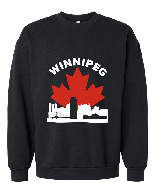 MapleLine Winnipeg Premium Fleece Crewneck – Winter Warmth with Prairie Strength