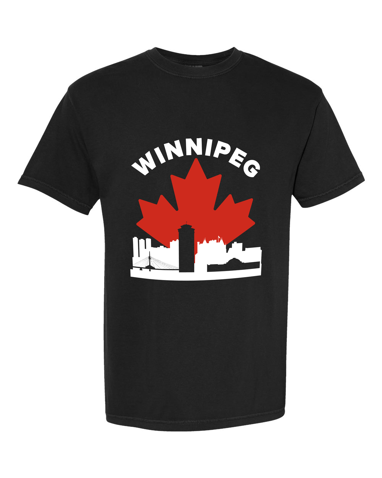 MapleLine Winnipeg Garment‑Dyed Premium Tee – Soft Texture, Strong Prairie Identity