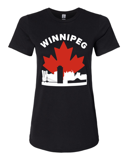 MapleLine Winnipeg Women’s Tee – Effortless Style with Winter‑City Confidence