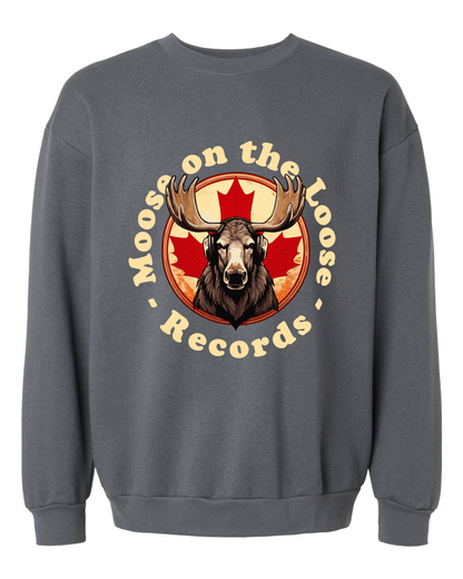 Moose on the Loose Records Premium Crewneck – Wild Canadian Sound, Northern Soul