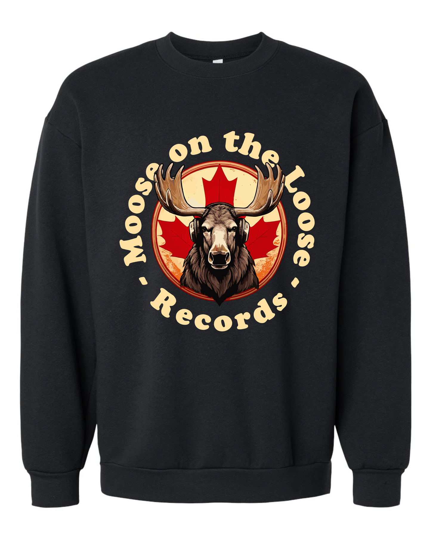 Moose on the Loose Records Premium Crewneck – Wild Canadian Sound, Northern Soul