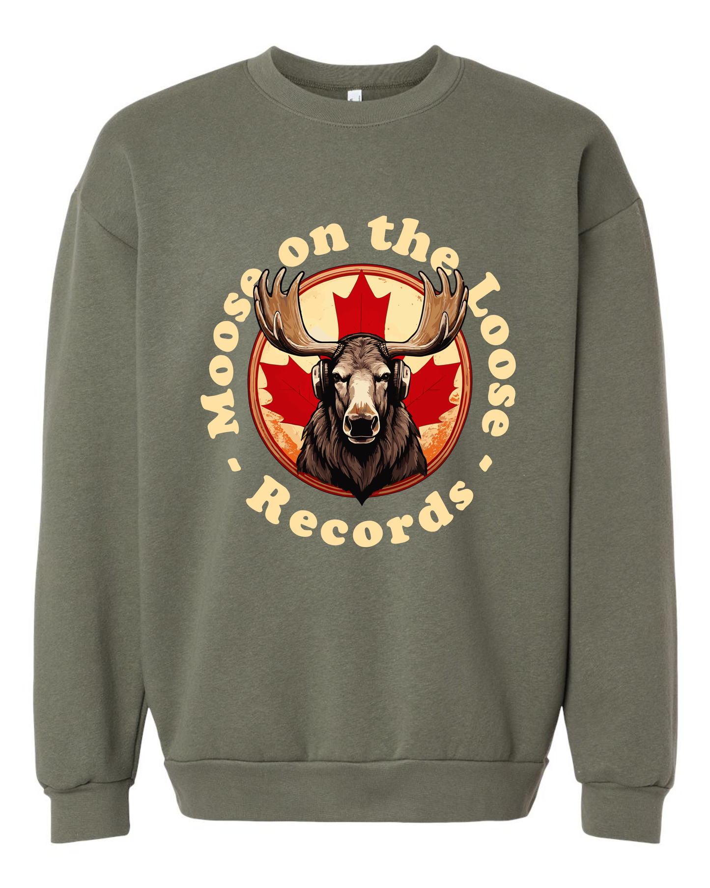 Moose on the Loose Records Premium Crewneck – Wild Canadian Sound, Northern Soul