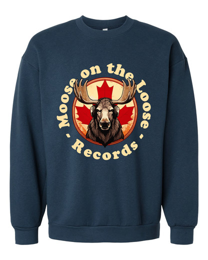 Moose on the Loose Records Premium Crewneck – Wild Canadian Sound, Northern Soul