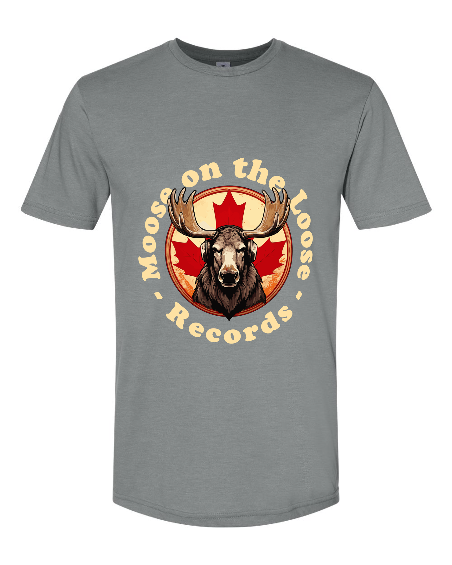 Moose on the Loose Records T-Shirt – Alltagskomfort, wilder kanadischer Rhythmus