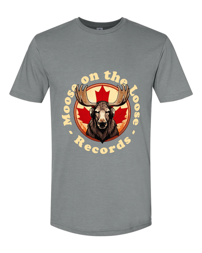 Moose on the Loose Records T-Shirt – Alltagskomfort, wilder kanadischer Rhythmus