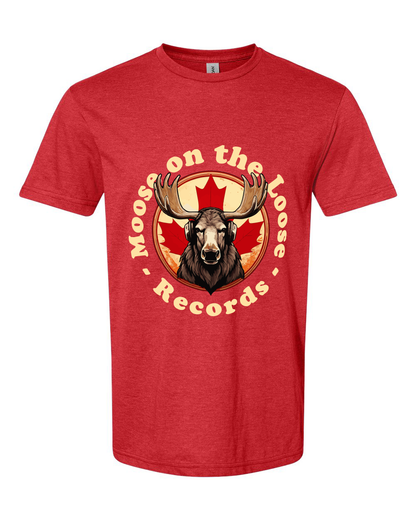 Moose on the Loose Records T-Shirt – Alltagskomfort, wilder kanadischer Rhythmus