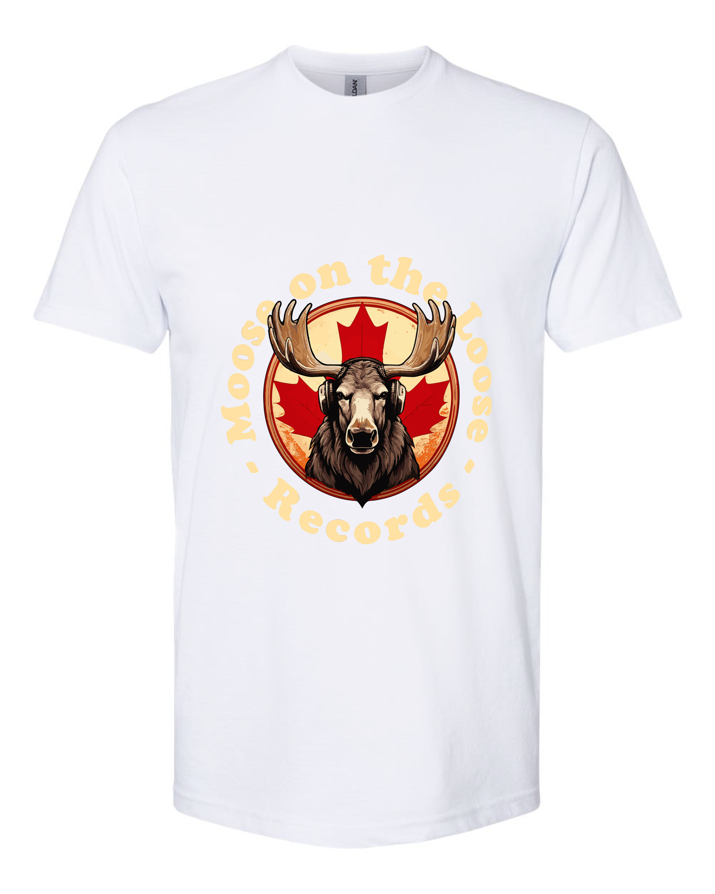 Moose on the Loose Records T-Shirt – Alltagskomfort, wilder kanadischer Rhythmus