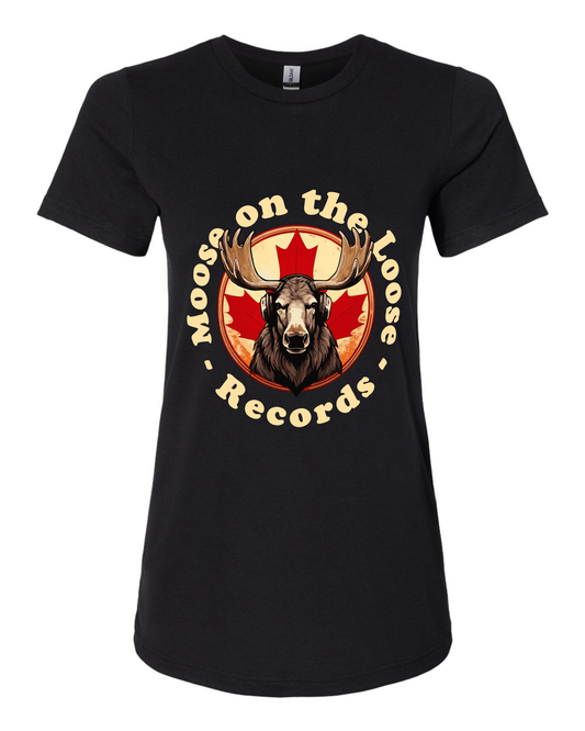 Moose on the Loose Records Women’s Tee – Effortless Style, Canadian Indie Spirit