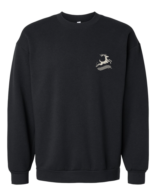 Soft Steps – Nordic Deer Premium Crewneck with calm warmth