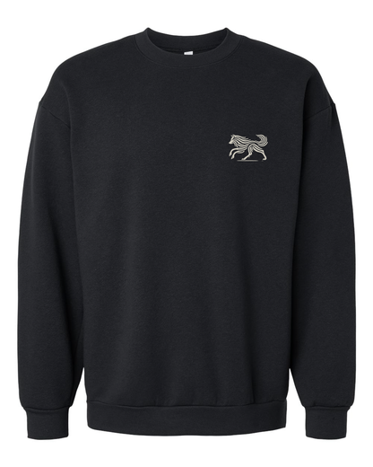 Into the Quiet – Nordic Wolf Premium Crewneck with grounded comfort