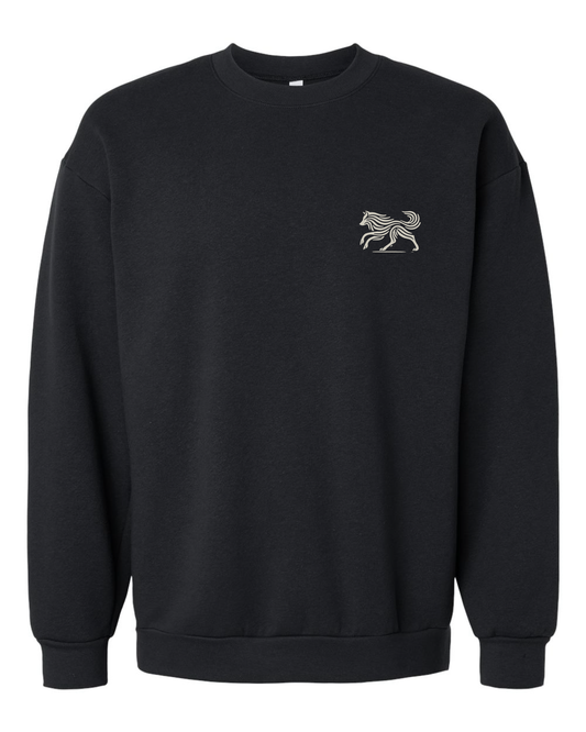 Into the Quiet – Nordic Wolf Premium Crewneck with grounded comfort
