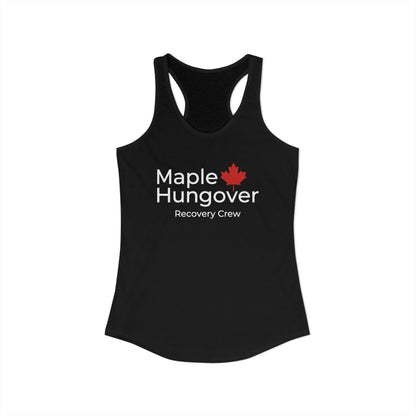 “Maple Hungover” Women’s Racerback Tank - Funny Recovery Crew Vibes
