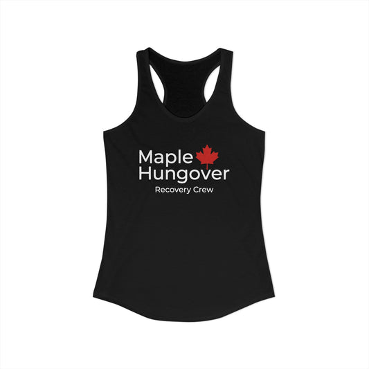 “Maple Hungover” Women’s Racerback Tank - Funny Recovery Crew Vibes
