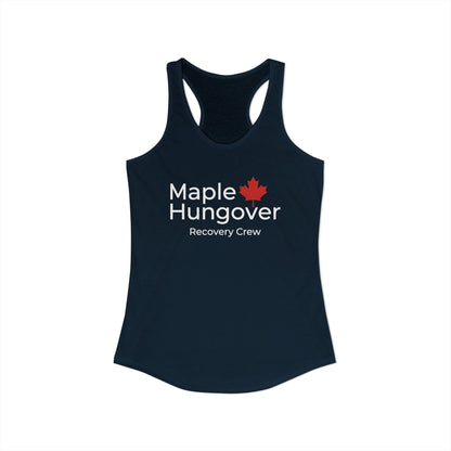 “Maple Hungover” Women’s Racerback Tank - Funny Recovery Crew Vibes
