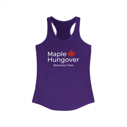 “Maple Hungover” Women’s Racerback Tank - Funny Recovery Crew Vibes