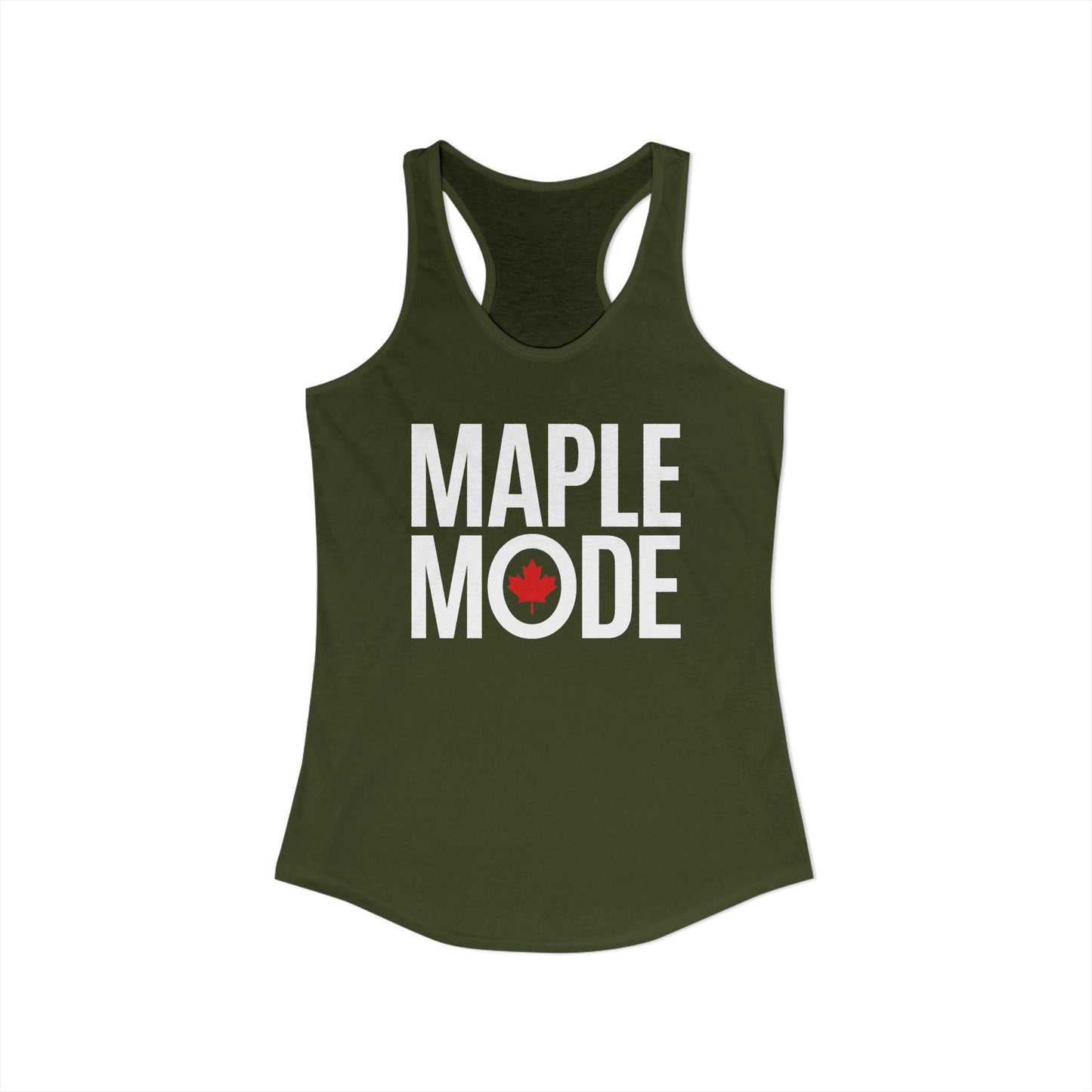 “Maple Mode” Women’s Racerback Tank - Minimalist Canada Style