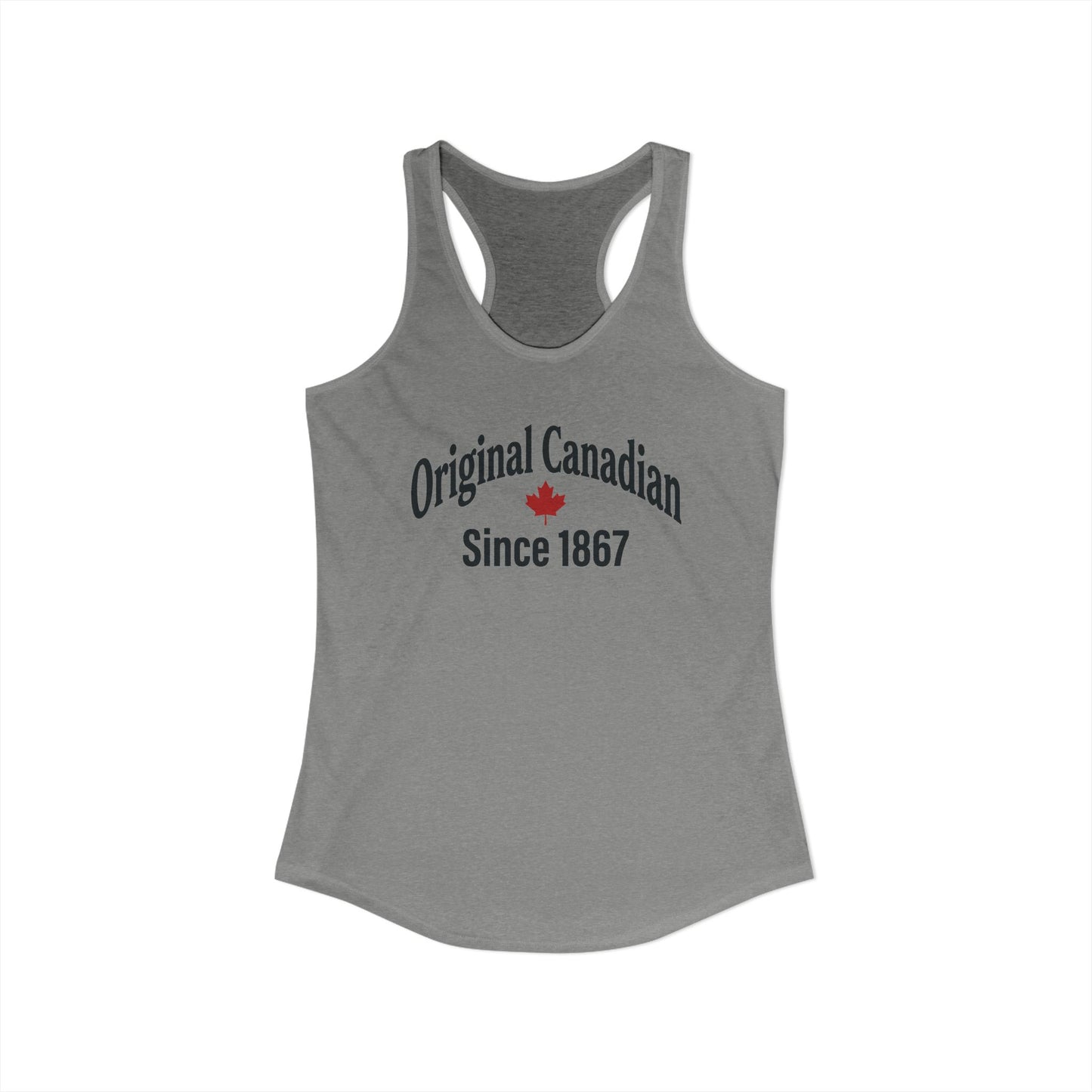 “Original Canadian Since 1867” Women’s Racerback Tank - Vintage Maple Pride