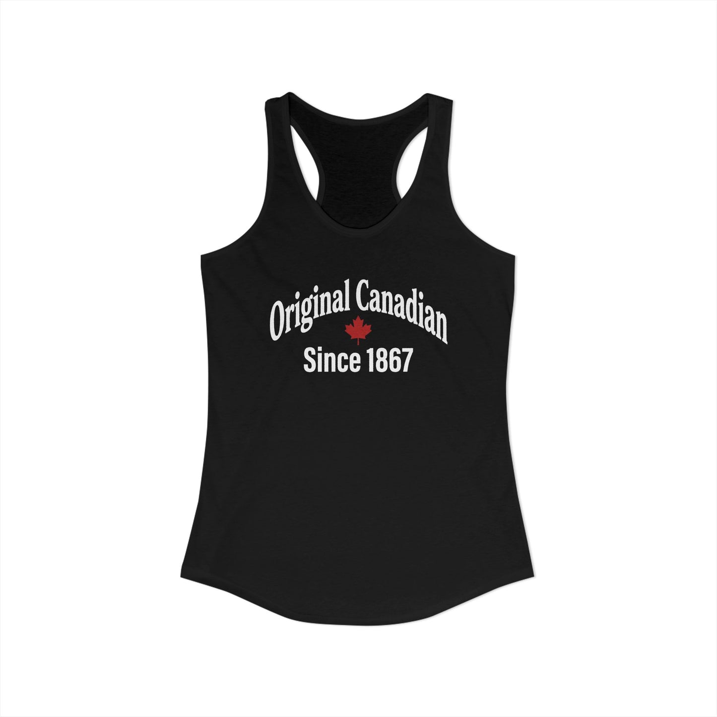 “Original Canadian Since 1867” Women’s Racerback Tank - Vintage Maple Pride