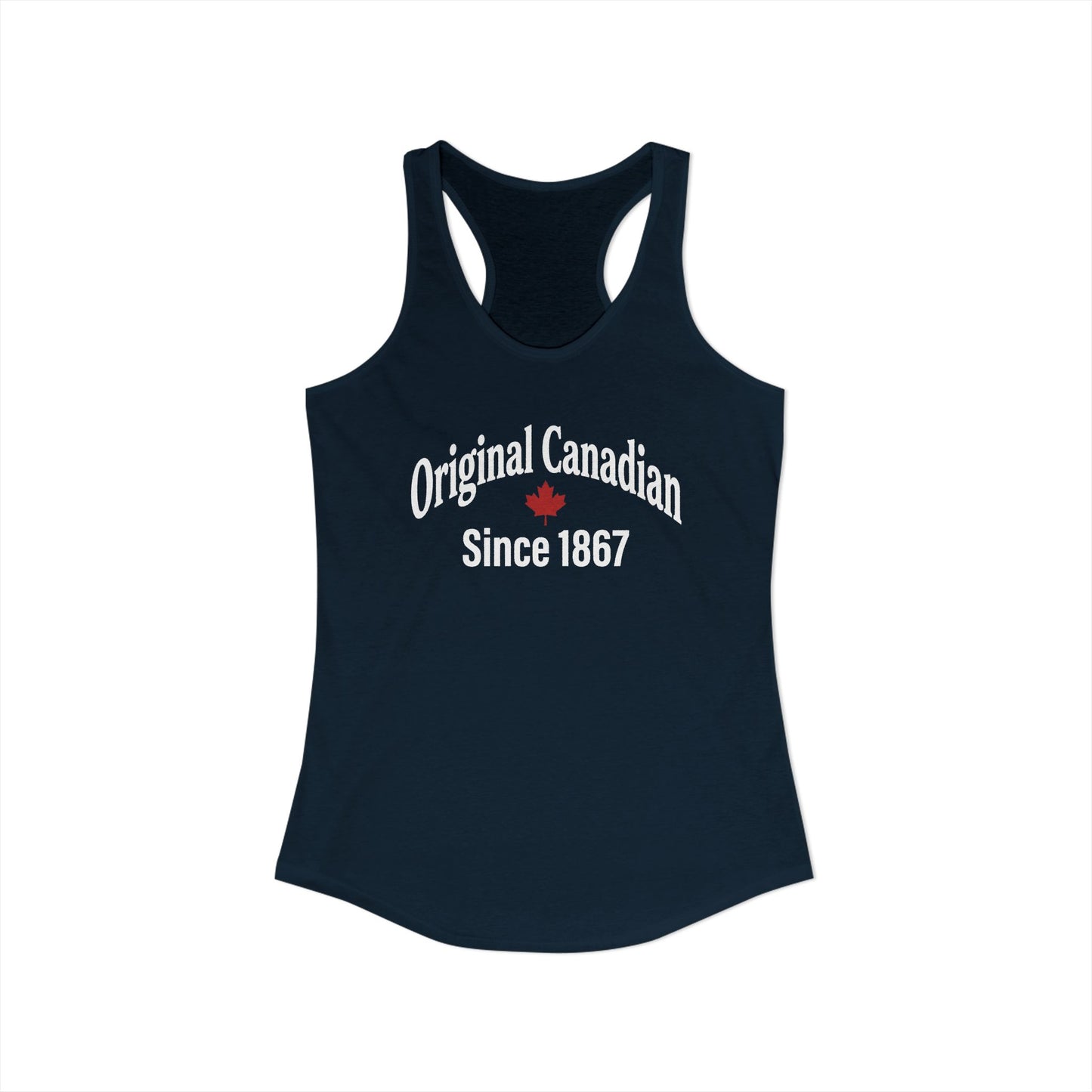 “Original Canadian Since 1867” Women’s Racerback Tank - Vintage Maple Pride