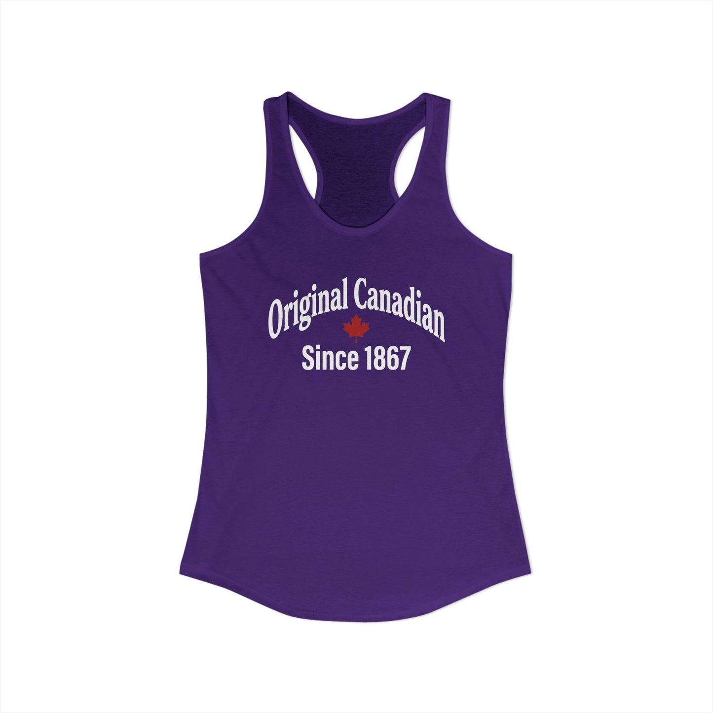 “Original Canadian Since 1867” Women’s Racerback Tank - Vintage Maple Pride
