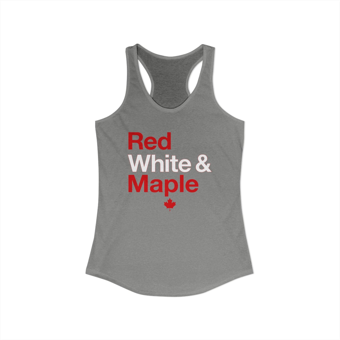 “Red White & Maple” Women’s Racerback Tank - Patriotic Canada Summer Style