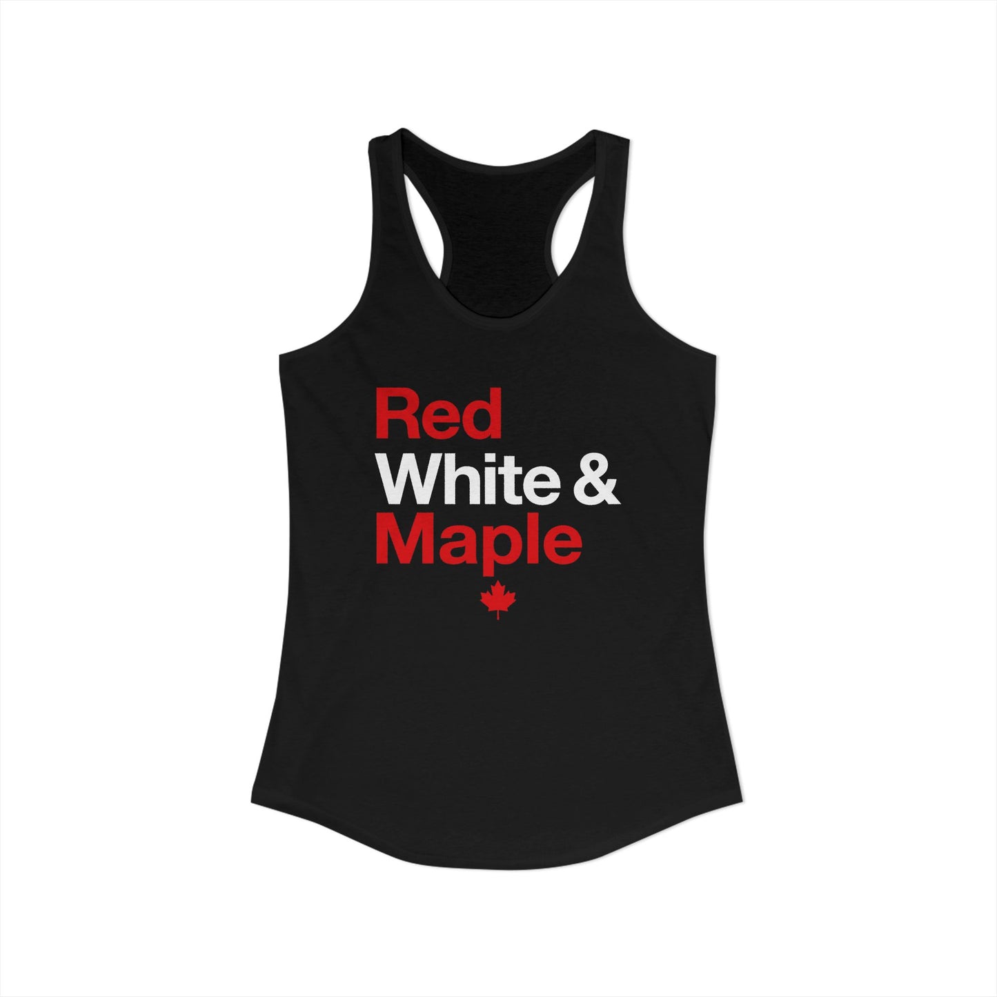 “Red White & Maple” Women’s Racerback Tank - Patriotic Canada Summer Style