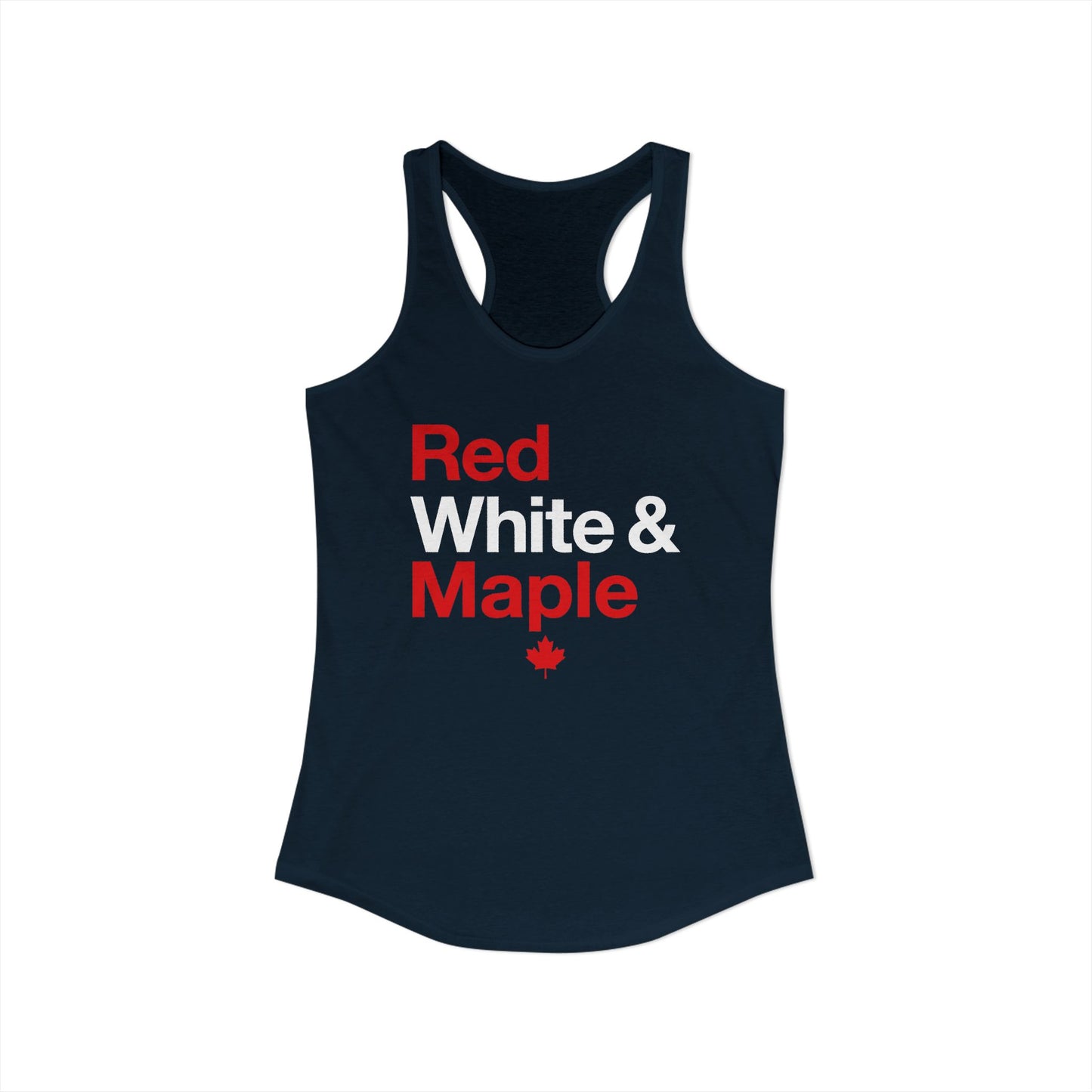 “Red White & Maple” Women’s Racerback Tank - Patriotic Canada Summer Style