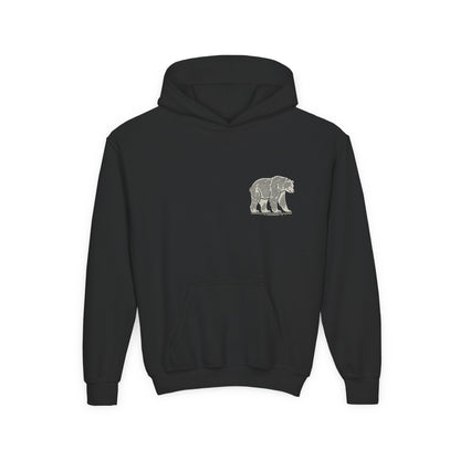 Strong and Cozy – Nordic Bear Youth Hoodie